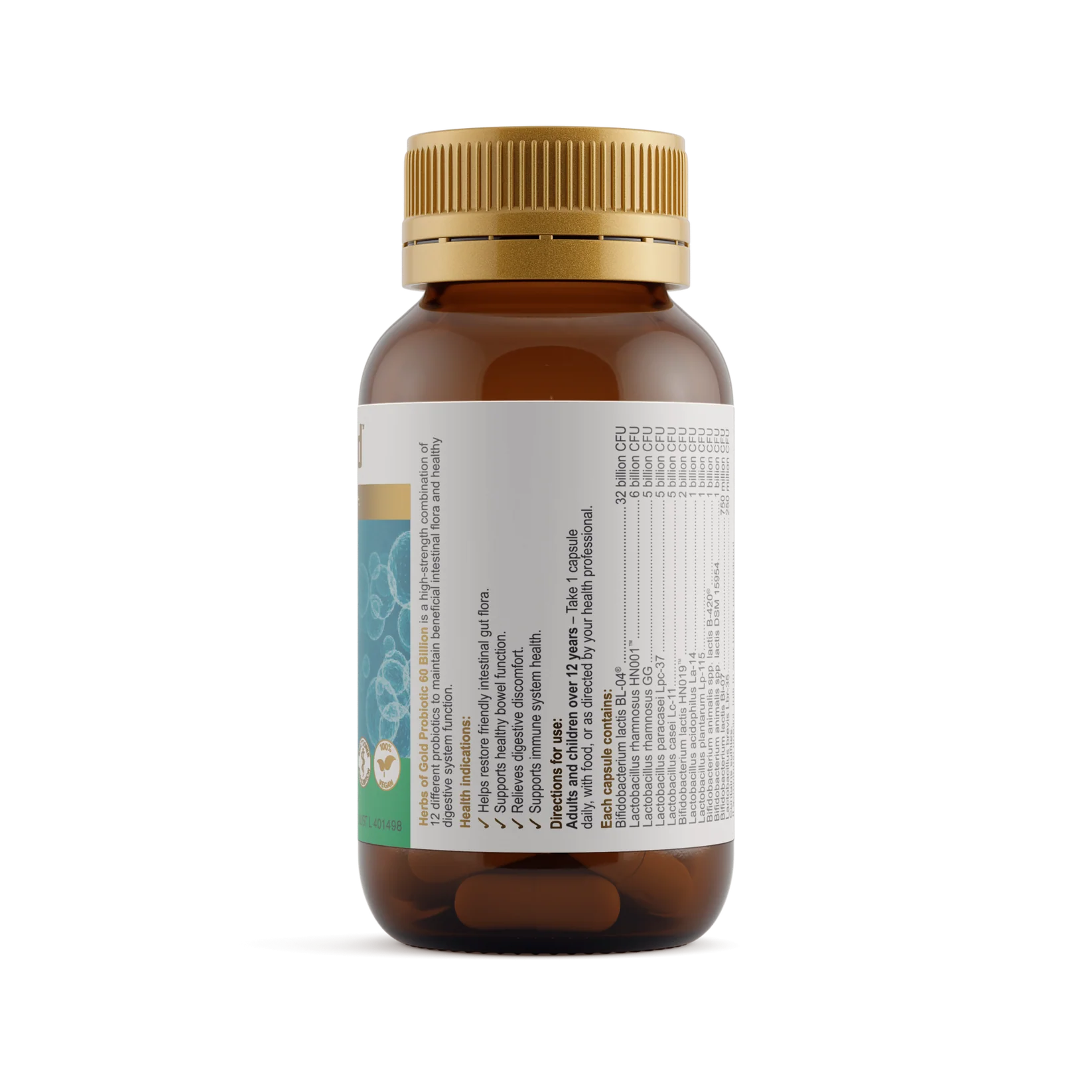 Herbs of Gold Probiotic 60 Billion 30c