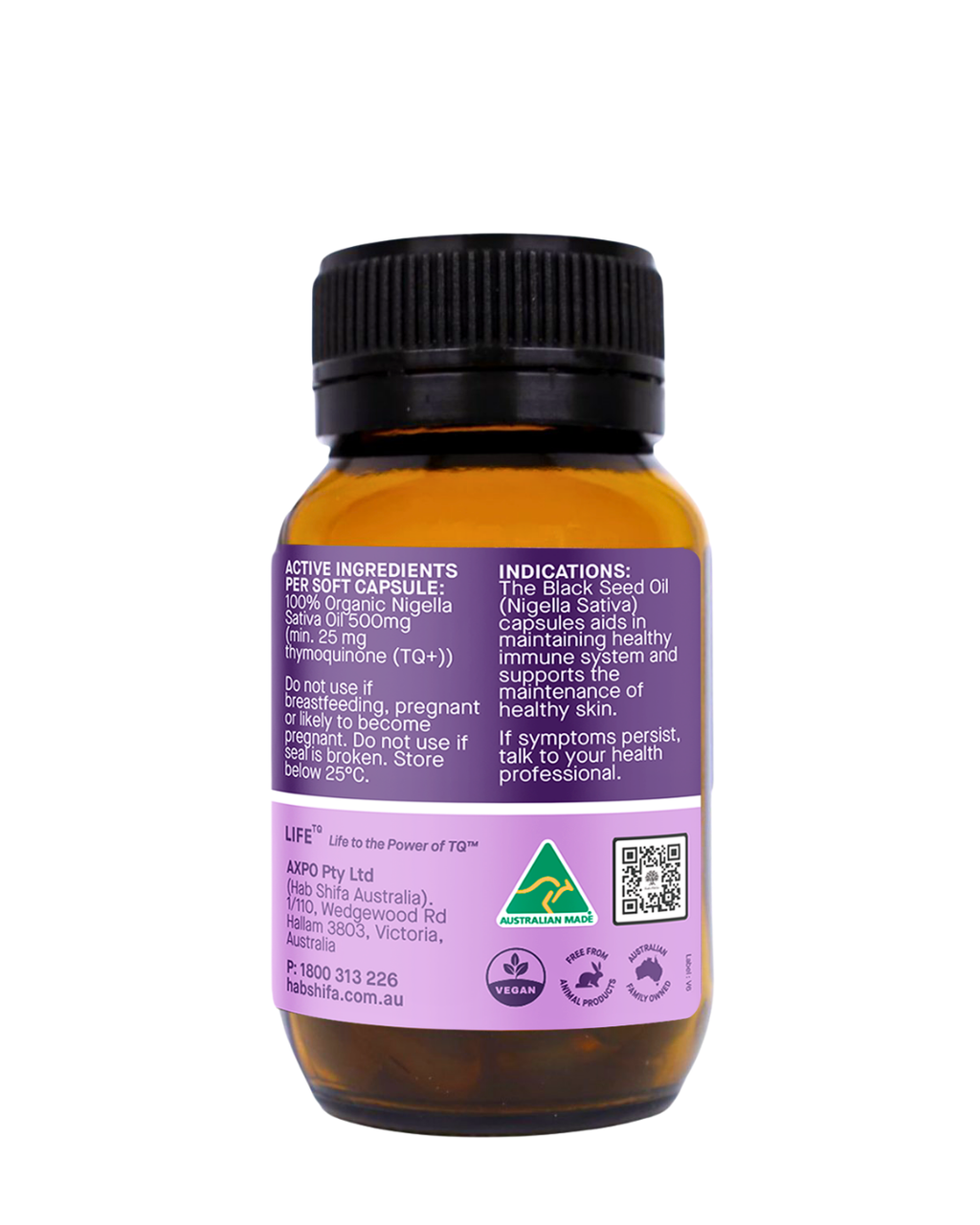 Hab Shifa TQ+ Ultra Strength Black Seed Oil 60c