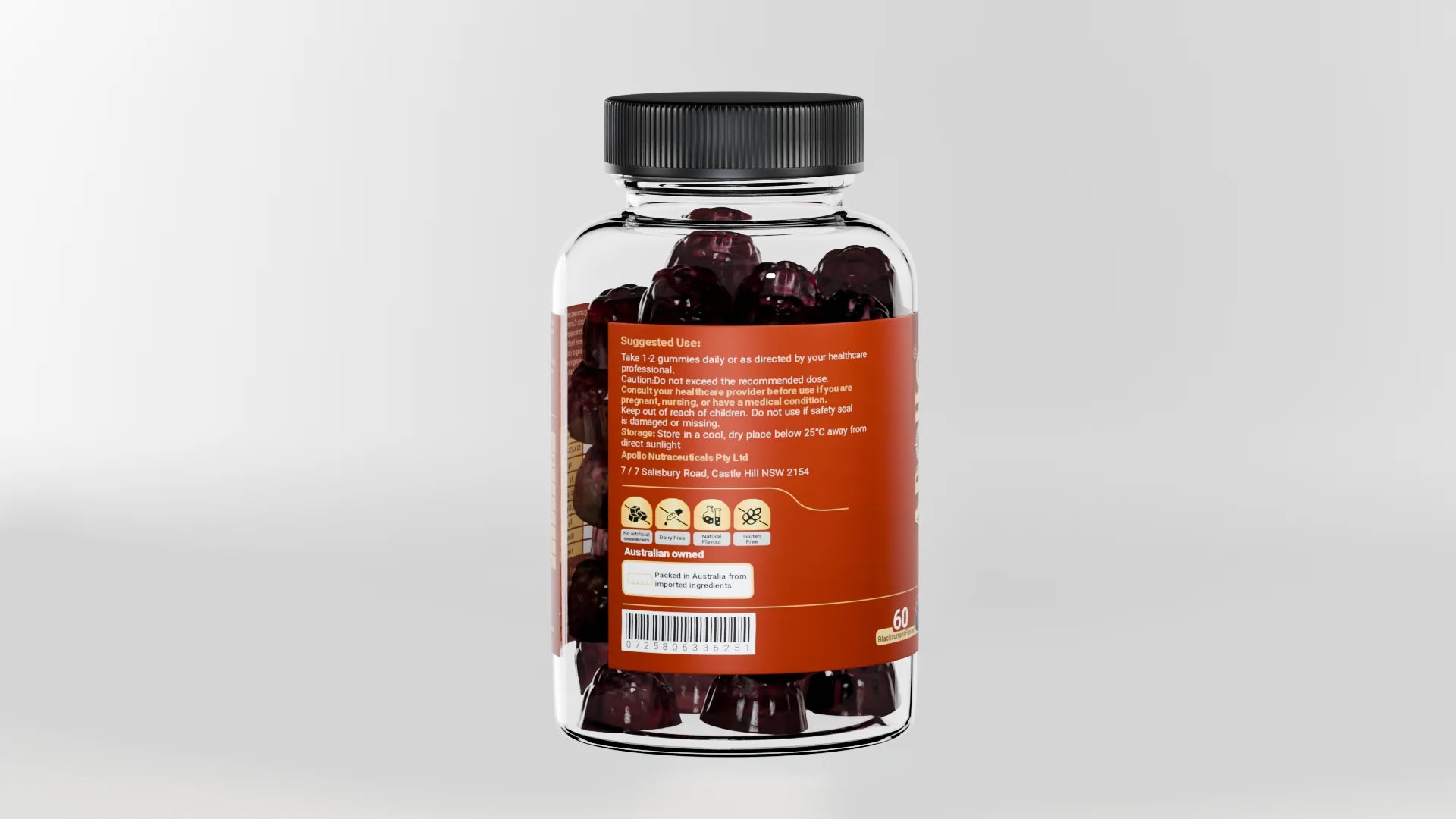 Apollo Black Seed Oil Gummies 60p/jar