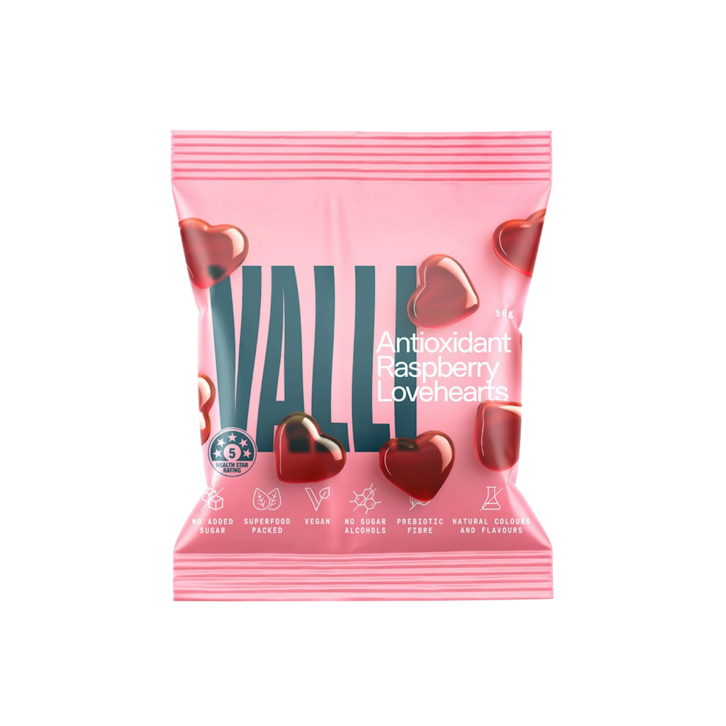 Valli Snacks Antioxidant Raspberry Hearts | 50g