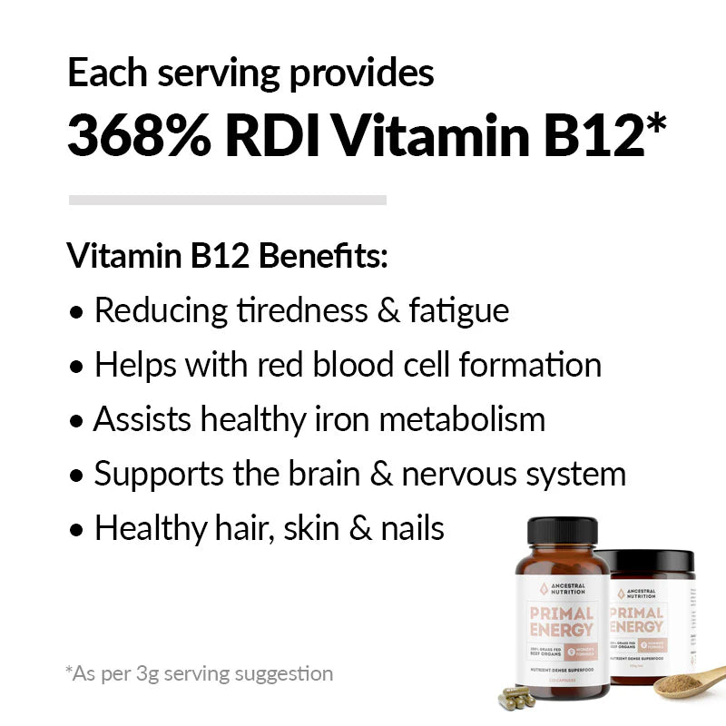 Primal Energy Women - Grass Fed Beef Organs - Capsules