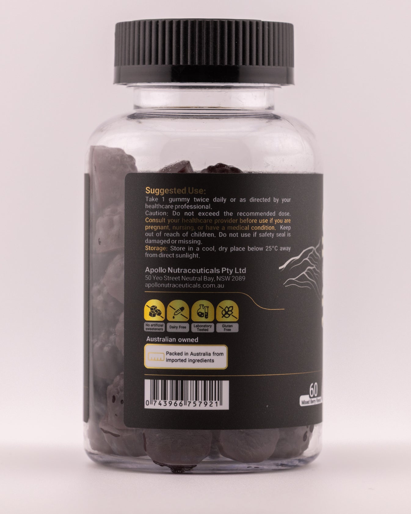 Apollo Himalayan Shilajit Gummies 60 p/jar RRP
