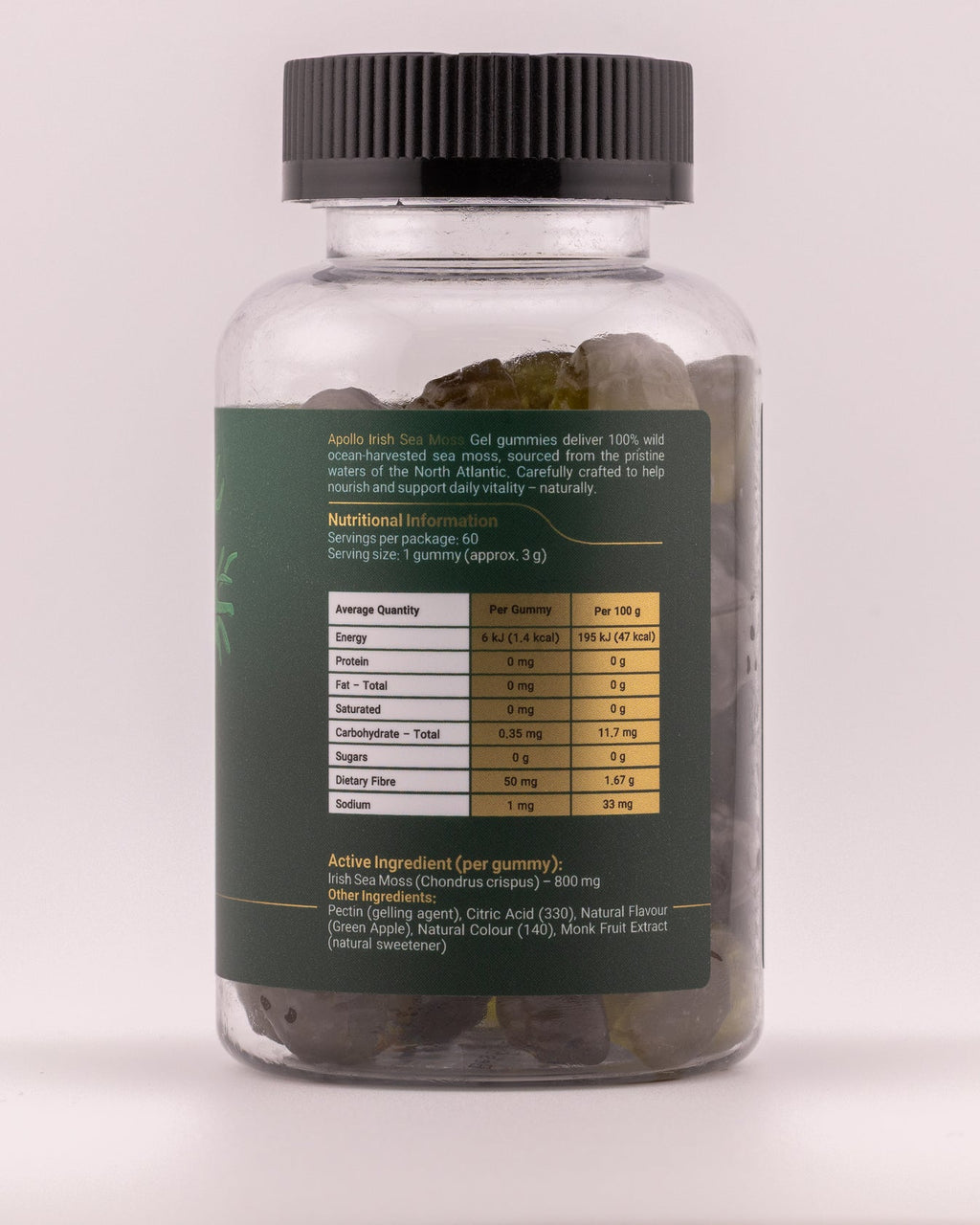 Apollo Irish Sea Moss Gummies 60 p/jar RRP