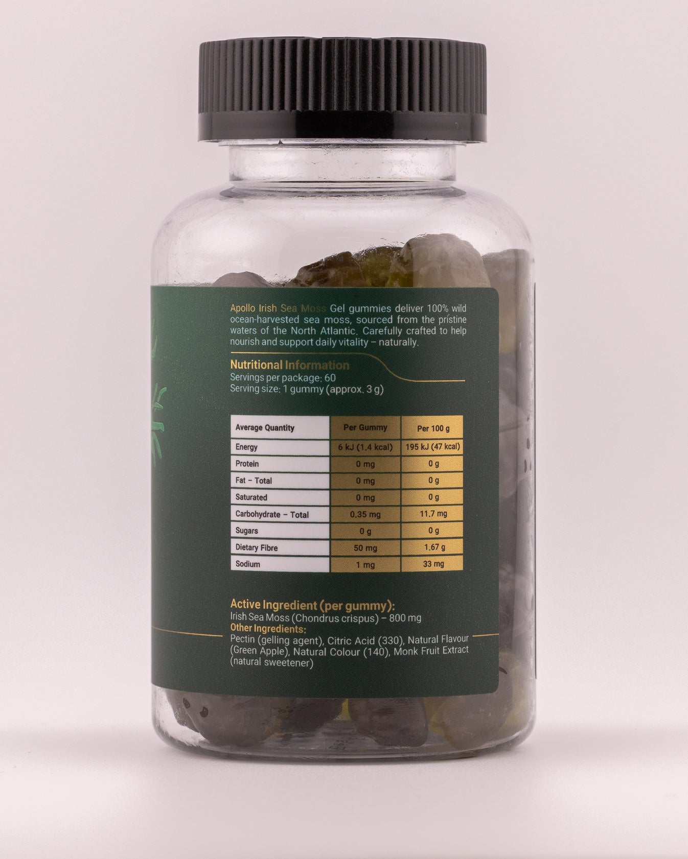 Apollo Irish Sea Moss Gummies 60 p/jar RRP