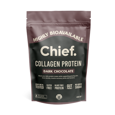 Chief Grass-fed Collagen Protein Powder 450g - Dark Chocolate