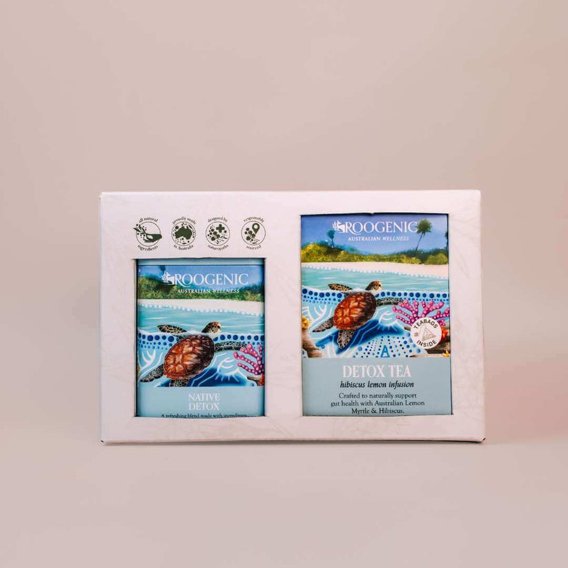Roogenic Australia Gift Box Detox x 18 Tea Bags with Detox Tin