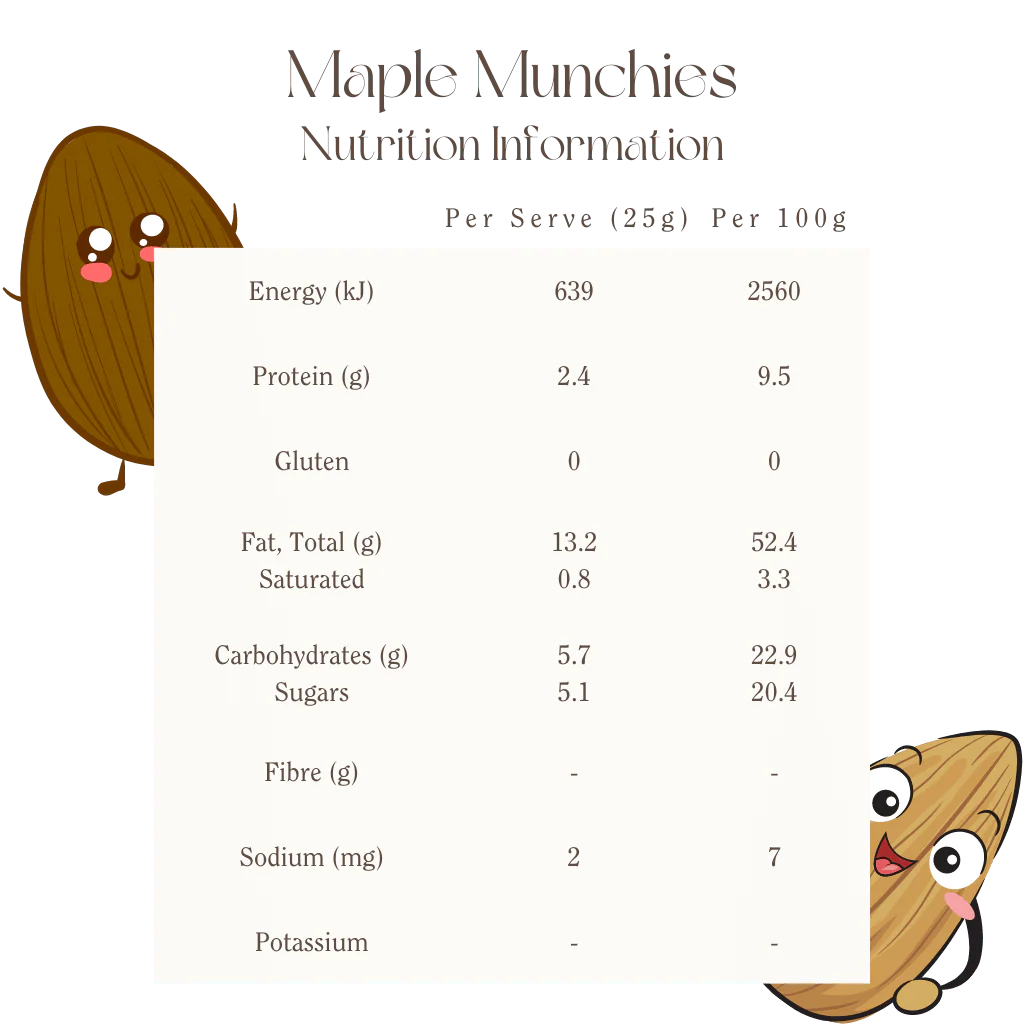 Mindful Foods Munchies Maple - Organic & Activated SML (100g)