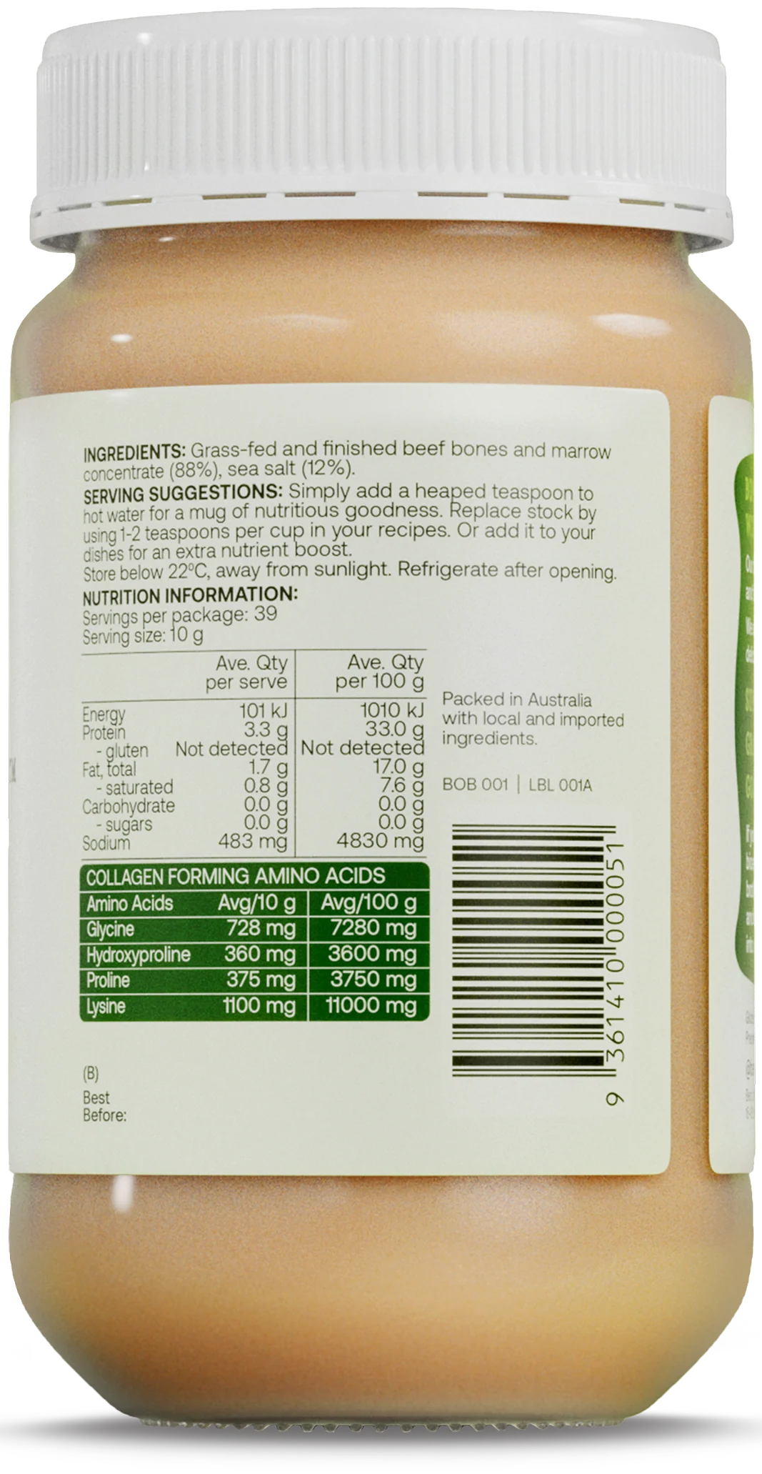 Best Of The Bone Broth Concentrate Original 390g