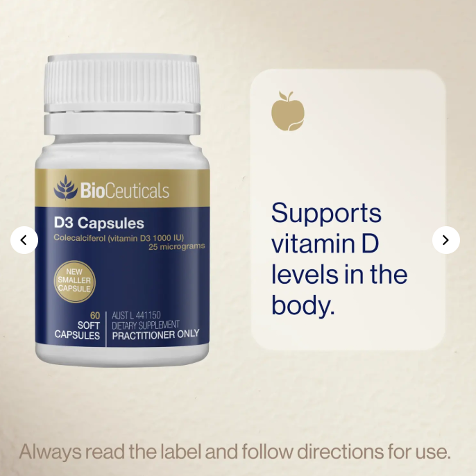 BioCeuticals D3 Capsules - Supports vitamin D levels in the body