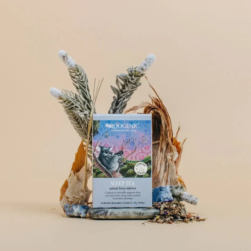 ROOGENIC AUSTRALIAN WELLNESS SLEEP TEA HERBAL FLORAL INFUSION X 8 TEABAGS