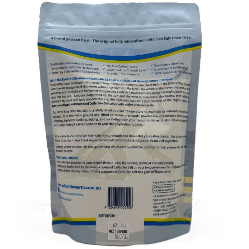 Salt of the Earth Ultra Fine Celtic Sea Salt 650g