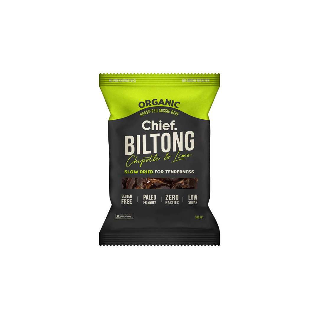 Chief Grass Fed Biltong - Chipotle & Lime 30g