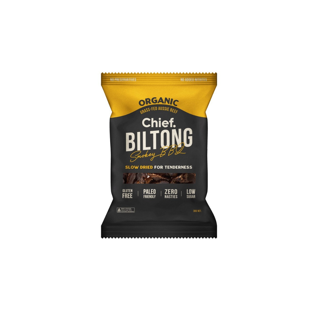 Chief Grass Fed Biltong - Smokey BBQ 30g