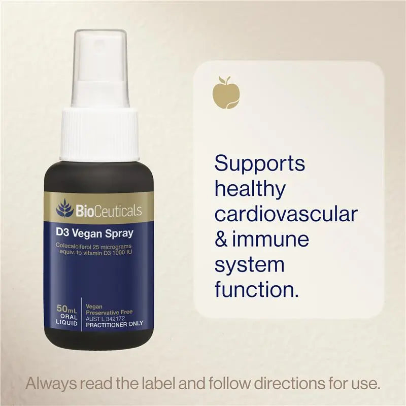 BioCeuticals D3 Vegan Spray - Supports healthy cardiovascular and immune system function