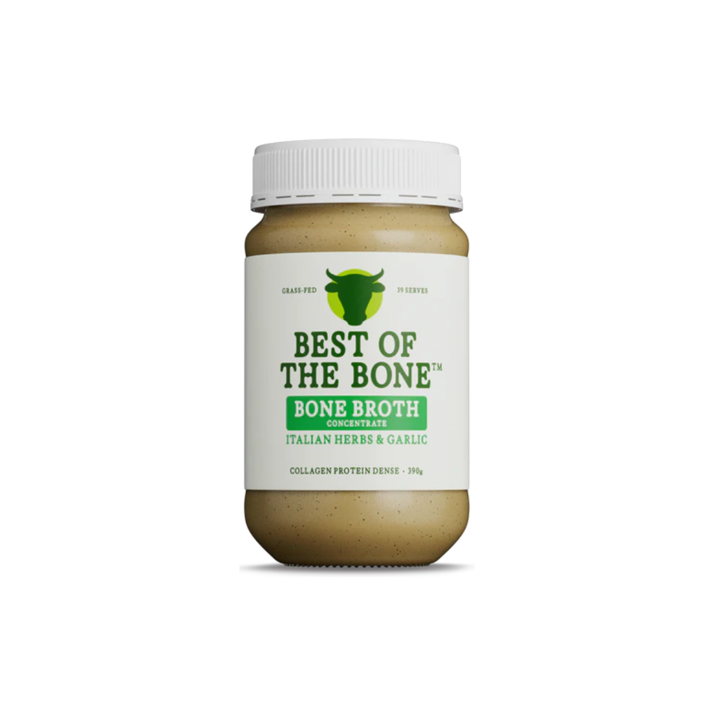 Best of the Bone Bone Broth Beef Concentrate Organic Italian Herbs & Garlic 390g