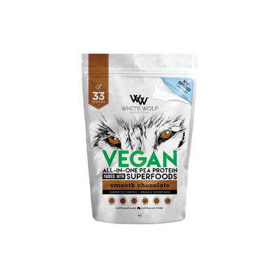 White Wolf Nutrition Vegan All In One Pea Protein - 1 kg Smooth Chocolate
